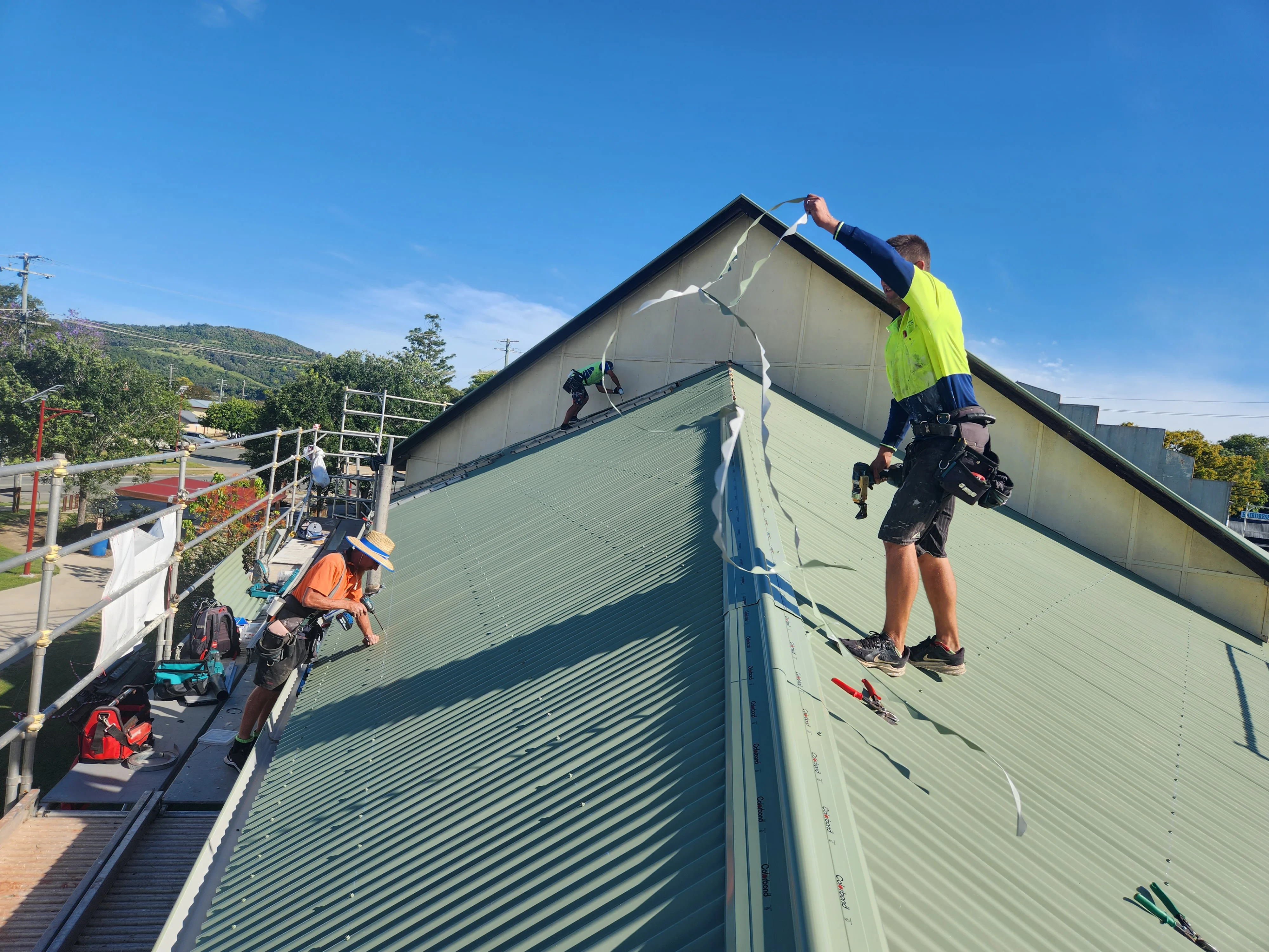 Enhance Roofing metal roof installation on a Queensland home